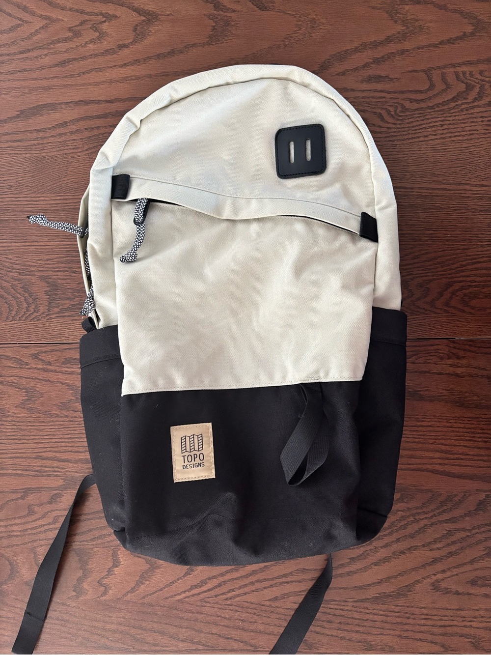 Topo Designs Two-Tone Cream and Black Backpack